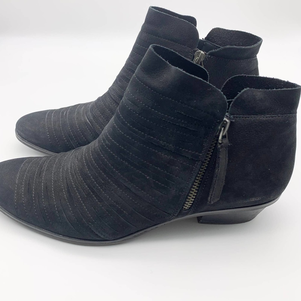 PAUL GREEN Malibu Nubuck Sliced Double Zip Booties - Picture 4 of 14